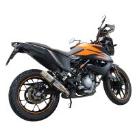 Scarico GPR compatibile con  Ktm Adventure 390 2021-2024, Deeptone Inox, Scarico omologato, silenziatore con db killer estraibile e raccordo specifico
