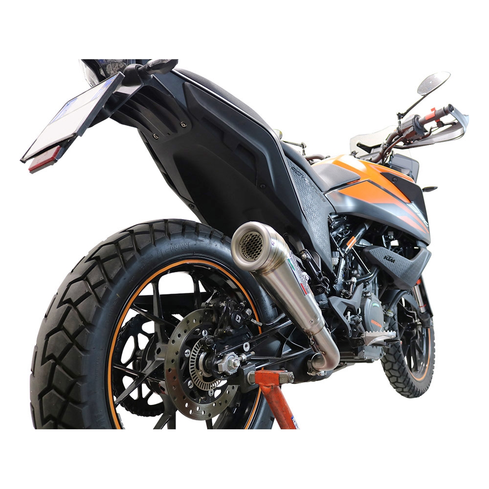 Scarico GPR compatibile con  Ktm Adventure 390 2020-2020, Powercone Evo, Scarico omologato, silenziatore con db killer estraibile e raccordo specifico