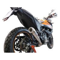 Scarico GPR compatibile con  Ktm Adventure 390 2020-2020, Powercone Evo, Scarico omologato, silenziatore con db killer estraibile e raccordo specifico