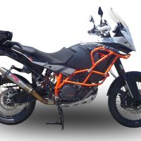 GPR exhaust compatible with  Ktm LC 8 Super Adventure 1290 - S - R - T 2017-2020, Deeptone Inox, Homologated legal slip-on exhaust including removable db killer and link pipe 