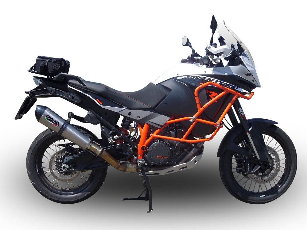Scarico GPR compatibile con  Ktm LC 8 Super Adventure 1290 - S - R - T 2017-2020, New Grand Prix Evo Titanium, Terminale di scarico racing, con raccordo, senza omologazione