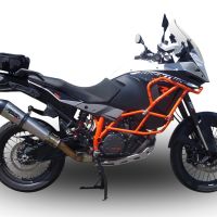 Scarico GPR compatibile con  Ktm LC 8 Super Adventure 1290 - S - R - T 2017-2020, New Grand Prix Evo Titanium, Terminale di scarico racing, con raccordo, senza omologazione