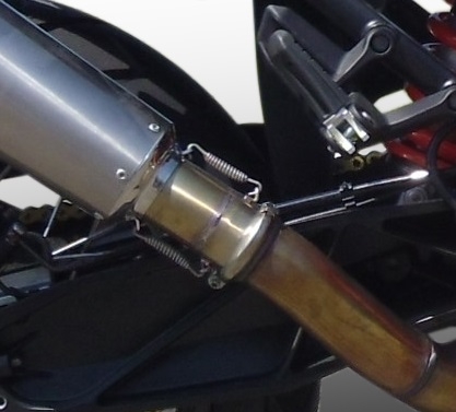 GPR exhaust compatible with  Ktm Lc 8 Adventure 1050 2015-2016, Furore Nero, Racing slip-on exhaust including link pipe 