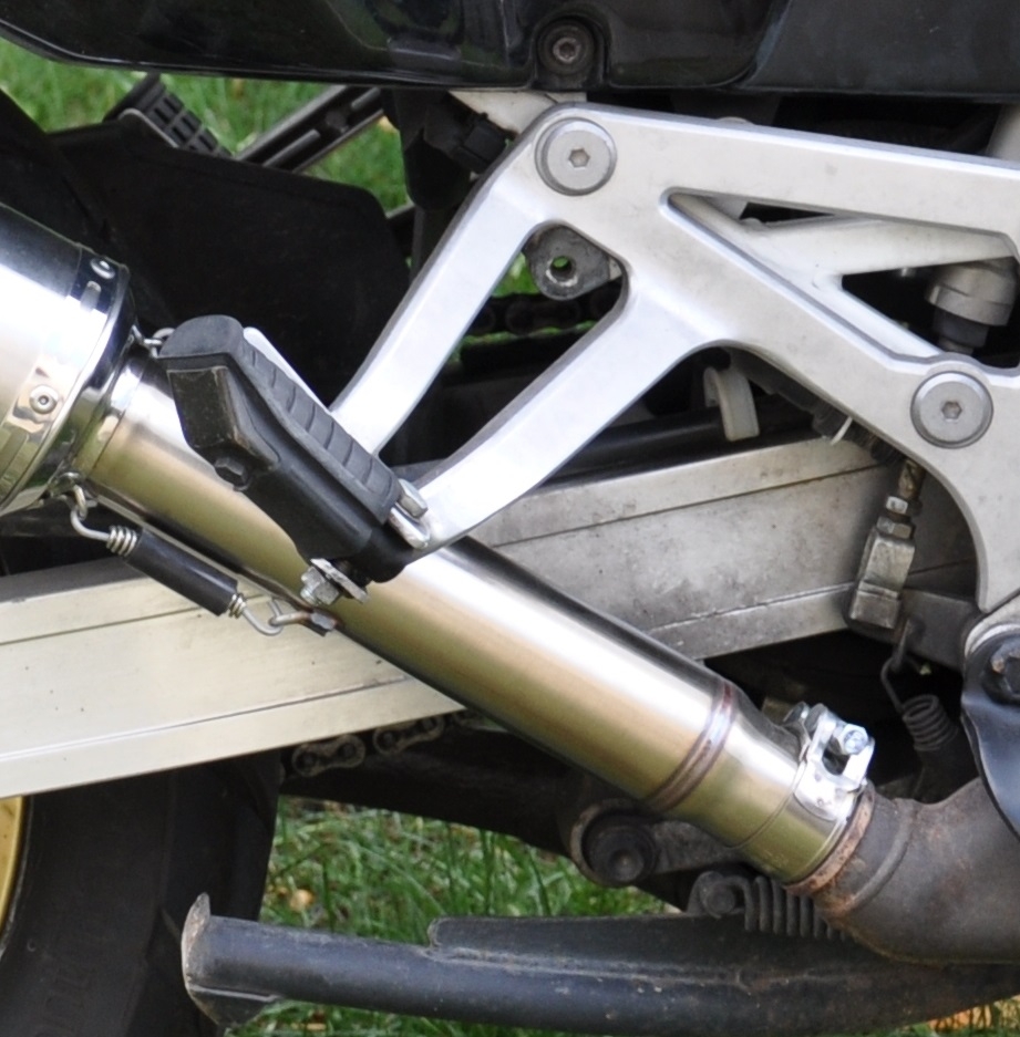 GPR exhaust compatible with  Honda Africa Twin NXR - XRV 750 Rd04  1990-1992, Satinox , Homologated legal slip-on exhaust including removable db killer and link pipe 