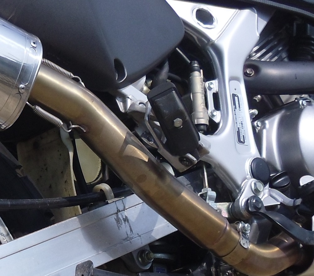 GPR exhaust compatible with  Honda Africa Twin XRV 750 RD07 1993-2003, Satinox , Homologated legal slip-on exhaust including removable db killer and link pipe 