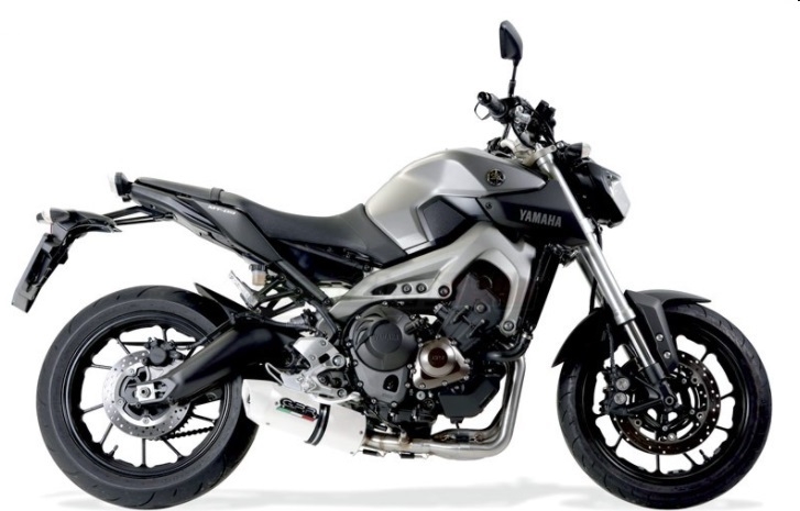 GPR exhaust compatible with  Yamaha Mt-09 Tracer 900 2015-2016, Albus Ceramic, Homologated legal full system exhaust, including removable db killer and catalyst 