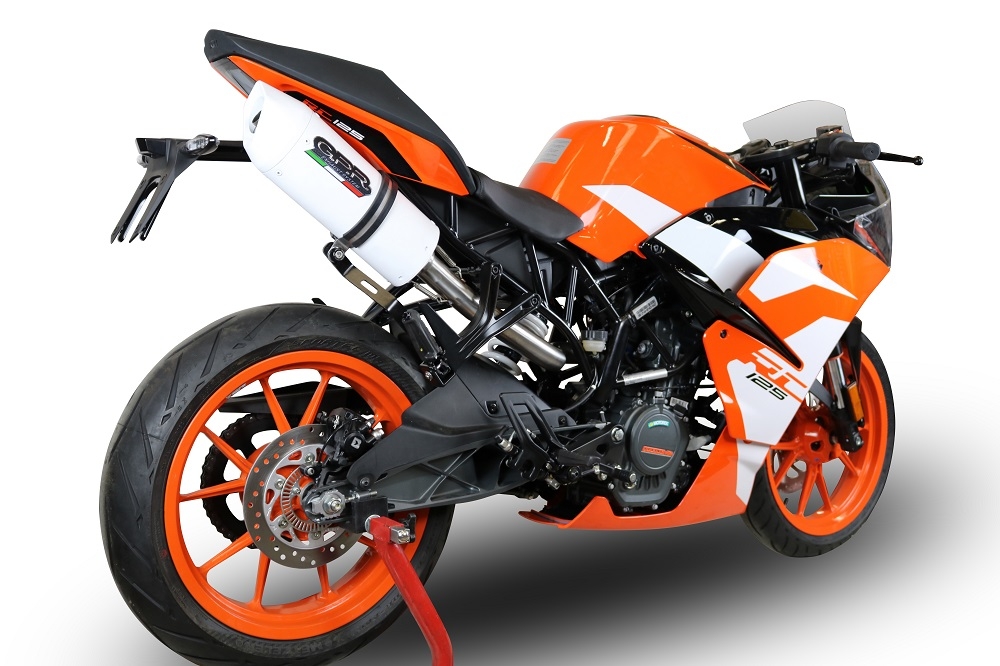 GPR exhaust compatible with  Ktm Rc 125 2017-2020, Albus Evo4, Homologated legal slip-on exhaust including removable db killer, link pipe and catalyst 