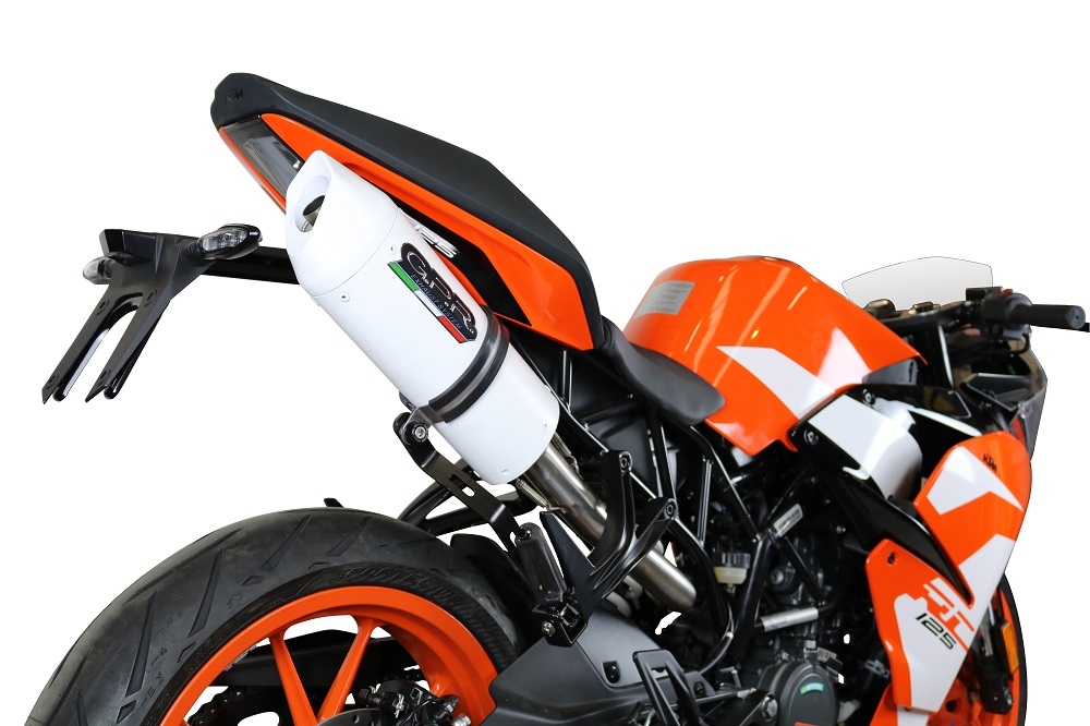 GPR exhaust compatible with  Ktm Rc 125 2017-2020, Albus Evo4, Homologated legal slip-on exhaust including removable db killer, link pipe and catalyst 