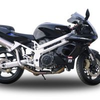 Scarico GPR compatibile con  Aprilia Sl -Falco 1000 2000-2004, Trioval, Coppia di terminali di scarico omologati, forniti con db killer removibili e raccordi specifici