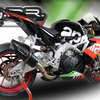 Scarico GPR compatibile con  Aprilia Tuono V4 1100 -Rr -Factory 2015-2016, Furore Nero, Terminale di scarico omologato,fornito con db killer estraibile,catalizzatore e collettore