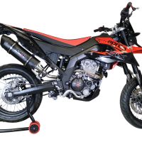 Scarico GPR compatibile con  Aprilia Rx 125 2018-2020, Furore Evo4 Nero, Terminale di scarico omologato, fornito con db killer estraibile, catalizzatore e raccordo specifico