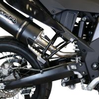 Scarico GPR compatibile con  Aprilia Rx 125 2018-2020, Furore Evo4 Nero, Terminale di scarico omologato, fornito con db killer estraibile, catalizzatore e raccordo specifico