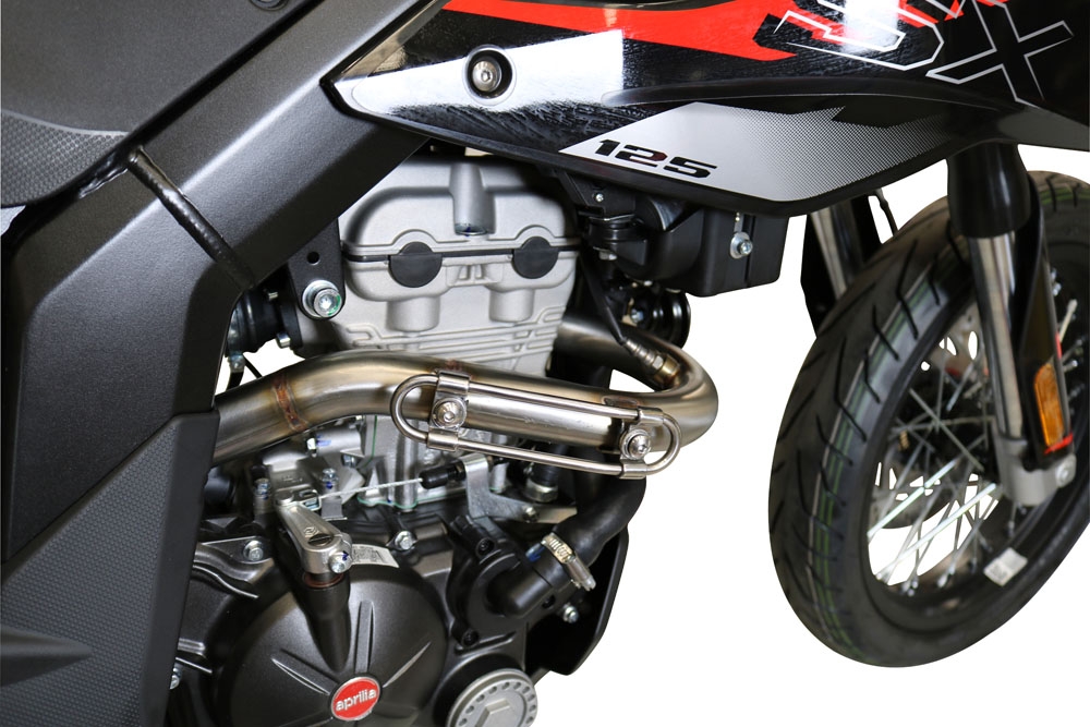 Scarico GPR compatibile con  Aprilia Rx 125 2018-2020, Decatalizzatore, Collettore tubo decatalizzatore