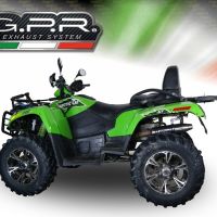 GPR exhaust compatible with  Artic Cat Trv 700 2008-2011, Deeptone Atv, Homologated legal slip-on exhaust including removable db killer and link pipe 