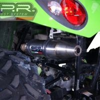 GPR exhaust compatible with  Artic Cat Trv 700 2008-2011, Deeptone Atv, Homologated legal slip-on exhaust including removable db killer and link pipe 