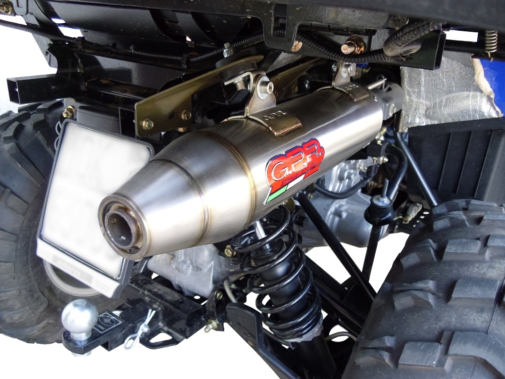 Scarico GPR compatibile con  Polaris Sportsman 800 X2 2007-2010  2007-2010, Deeptone Atv, Scarico omologato, silenziatore con db killer estraibile e raccordo specifico