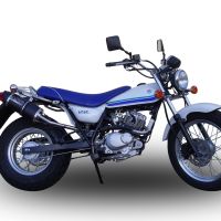 GPR exhaust compatible with  Suzuki Rv 125 Van Van 2003-2017, Furore Nero, Homologated legal slip-on exhaust including removable db killer, link pipe and catalyst 