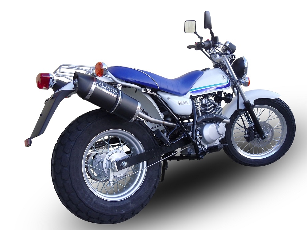 GPR exhaust compatible with  Suzuki Rv 125 Van Van 2003-2017, Furore Nero, Homologated legal slip-on exhaust including removable db killer, link pipe and catalyst 