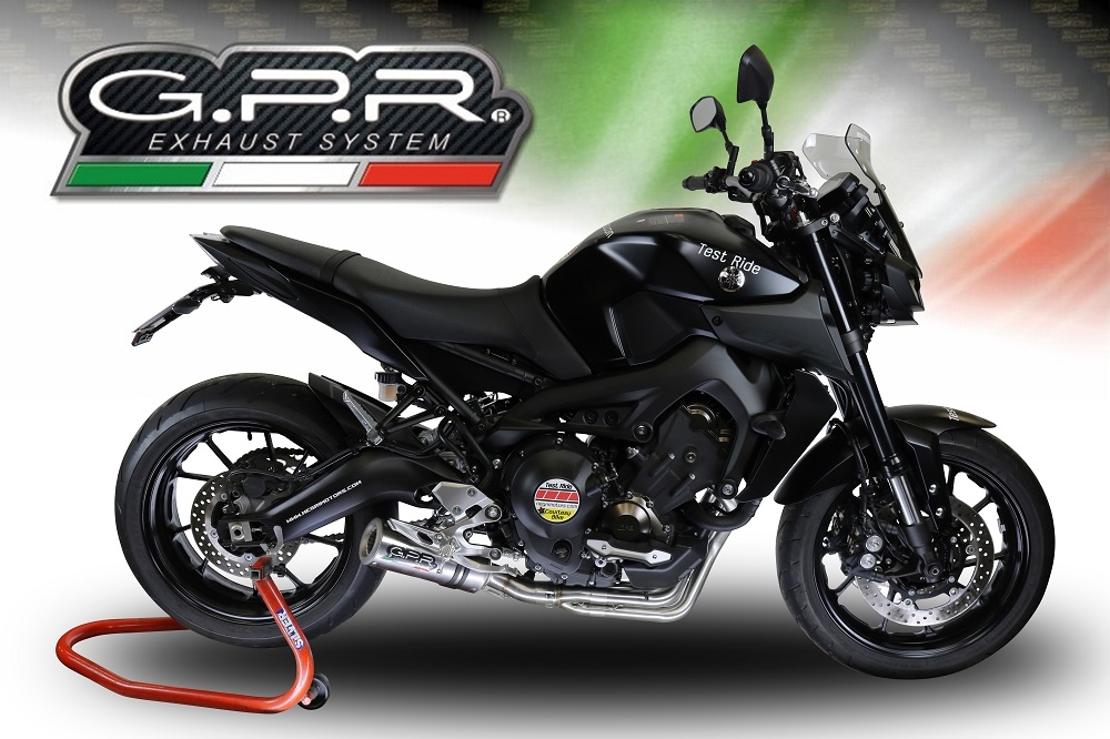 Scarico GPR compatibile con  Yamaha Mt-09 2021-2023, M3 Inox , Scarico completo racing, fornito con db killer estraibile e collettore, non conforme per uso stradale