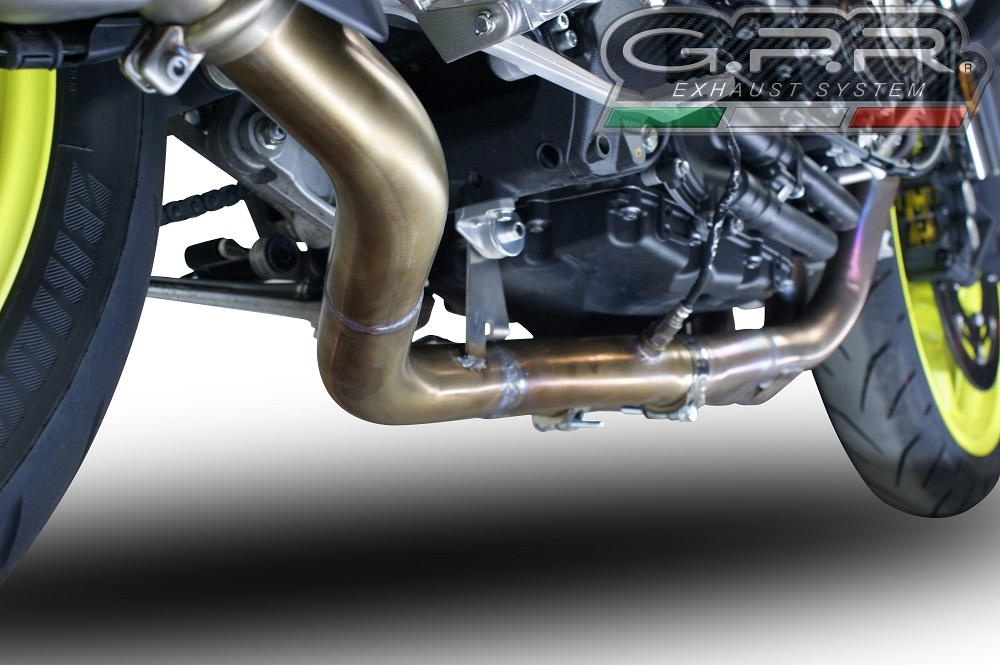 Scarico GPR compatibile con  Yamaha Mt-10 2016-2024, M3 Inox , Scarico racing semi completo con collettore specifico