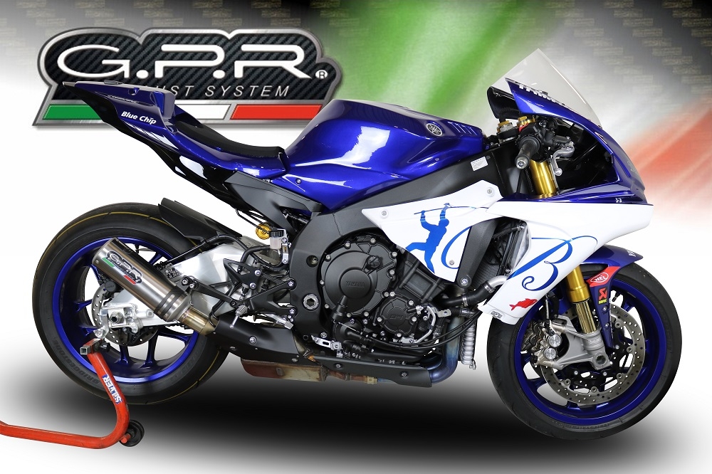 GPR exhaust compatible with  Yamaha Yzf R1-R1-M 2020-2024, M3 Inox , Homologated legal slip-on exhaust including removable db killer and link pipe 