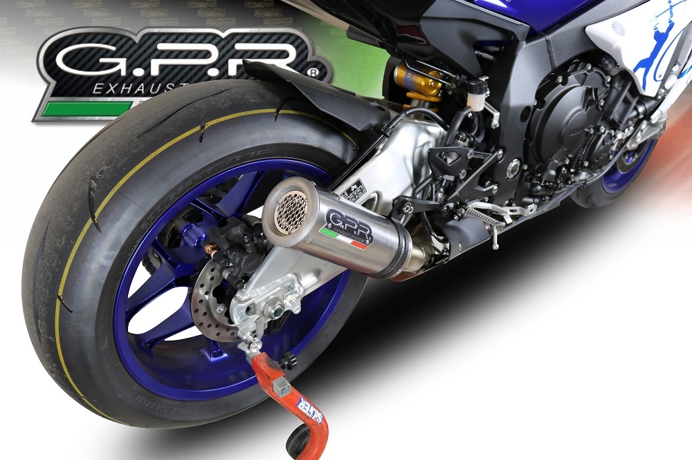 GPR exhaust compatible with  Yamaha Yzf R1-R1-M 2020-2024, M3 Inox , Homologated legal slip-on exhaust including removable db killer and link pipe 