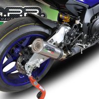 GPR exhaust compatible with  Yamaha Yzf R1-R1-M 2020-2024, M3 Inox , Homologated legal slip-on exhaust including removable db killer and link pipe 