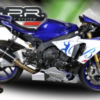 Scarico GPR compatibile con  Yamaha Yzf R1-R1-M 2020-2024, Furore Nero, Scarico racing semi completo con collettore specifico