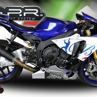 Scarico GPR compatibile con  Yamaha Yzf R1-R1-M 2017-2019, M3 Black Titanium, Scarico racing semi completo con collettore specifico