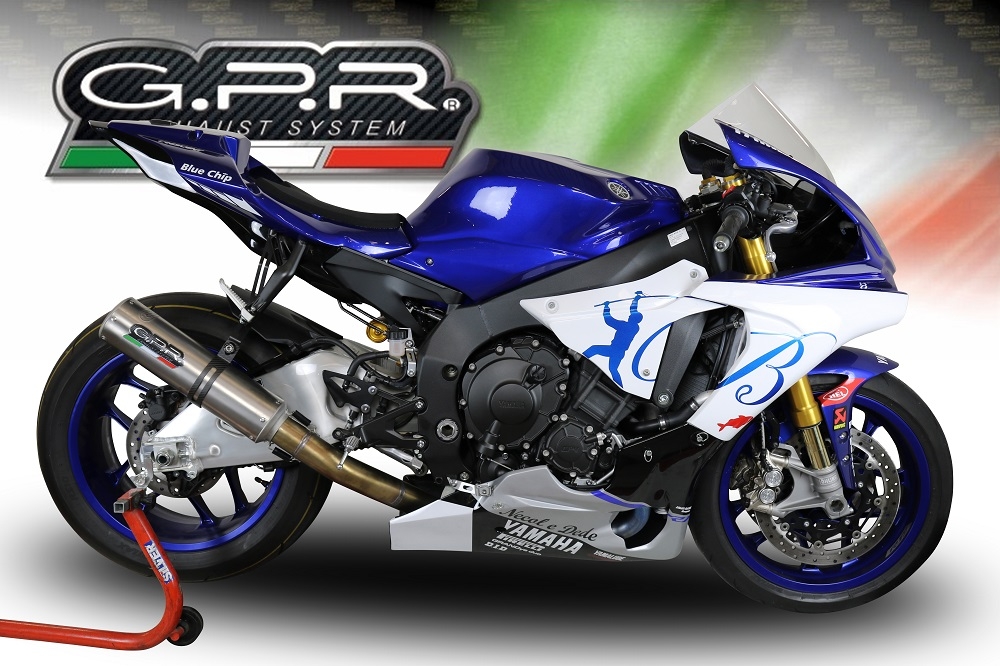 Scarico GPR compatibile con  Yamaha Yzf R1-R1-M 2020-2024, M3 Inox , Scarico racing semi completo con collettore specifico