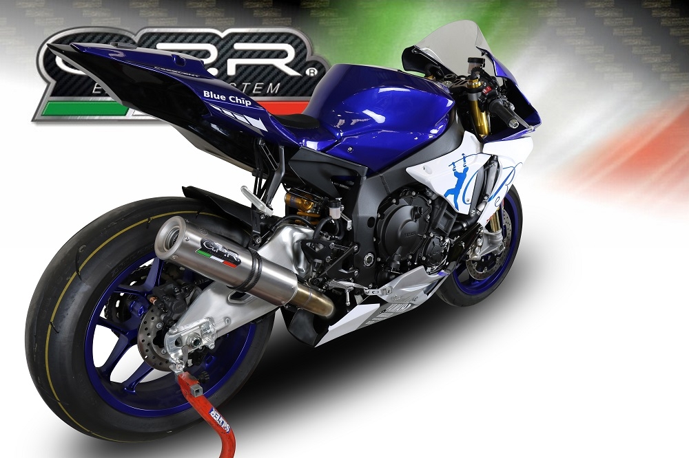 Scarico GPR compatibile con  Yamaha Yzf R1-R1-M 2020-2024, M3 Inox , Scarico racing semi completo con collettore specifico