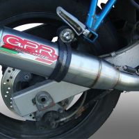 Scarico GPR compatibile con  Suzuki Gsf 650 Bandit - S  2005-2006, Deeptone Inox, Scarico omologato, silenziatore con db killer estraibile e raccordo specifico