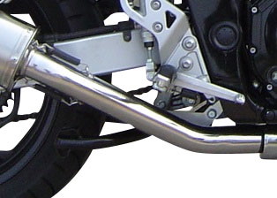 Scarico GPR compatibile con  Suzuki Gsf 650 Bandit - S  2005-2006, Trioval, Terminale di scarico omologato, fornito con db killer estraibile, catalizzatore e raccordo specifico