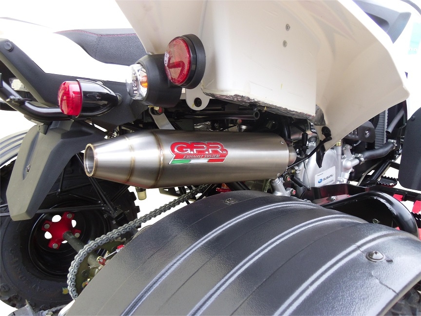 GPR exhaust compatible with  Beeline Bestia 5.5 Supermoto -Offroad 2011-2021, Deeptone Atv, Homologated legal full system exhaust, including removable db killer 