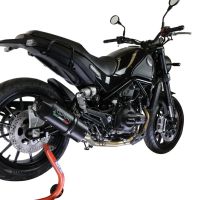 Scarico GPR compatibile con  Benelli Leoncino 500 Trail 2017-2024, Furore Evo4 Nero, Scarico semi-completo omologato,fornito con db killer estraibile,catalizzatore e collettore