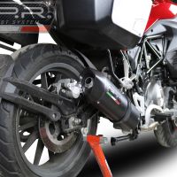 Scarico GPR compatibile con  Benelli Trk 502 2021-2024, Furore Evo4 Nero, Terminale di scarico omologato, fornito con db killer estraibile, catalizzatore e raccordo specifico