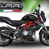 Scarico GPR compatibile con  Benelli Bn 302 S 2017-2024, Furore Evo4 Nero, Scarico omologato, silenziatore con db killer estraibile e raccordo specifico