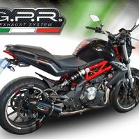 Scarico GPR compatibile con  Benelli Bn 302 S 2017-2024, Furore Evo4 Nero, Scarico omologato, silenziatore con db killer estraibile e raccordo specifico