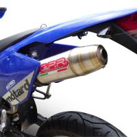 Scarico GPR compatibile con  Beta RR 125 Enduro Ac 4t 2005-2009, Deeptone Inox, Scarico omologato, silenziatore con db killer estraibile e raccordo specifico