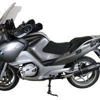 Scarico GPR compatibile con  Bmw R 1200 Rt 2009-2013, Furore Nero, Scarico omologato, silenziatore con db killer estraibile e raccordo specifico