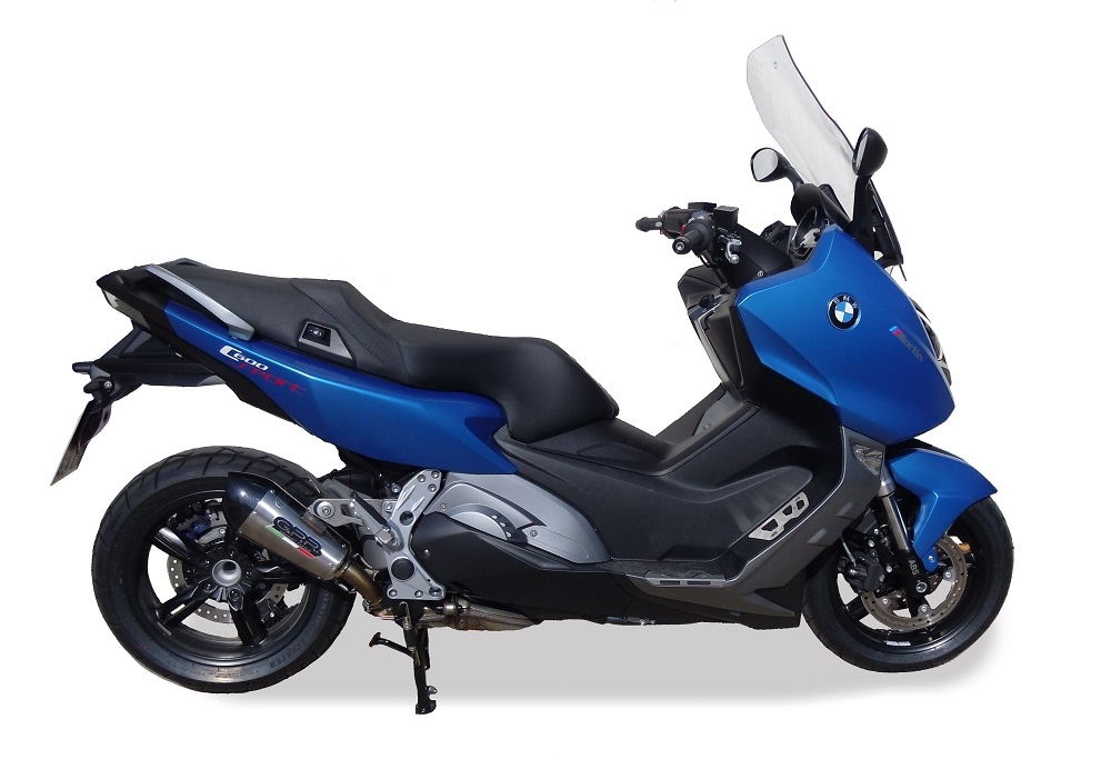 GPR escape compatível com  Bmw C 600 Sport 2012-2016, New Grand Prix Evo Titanium, Escape legal, homologado, silenciador com db killer removível e tubo de ligação específico 