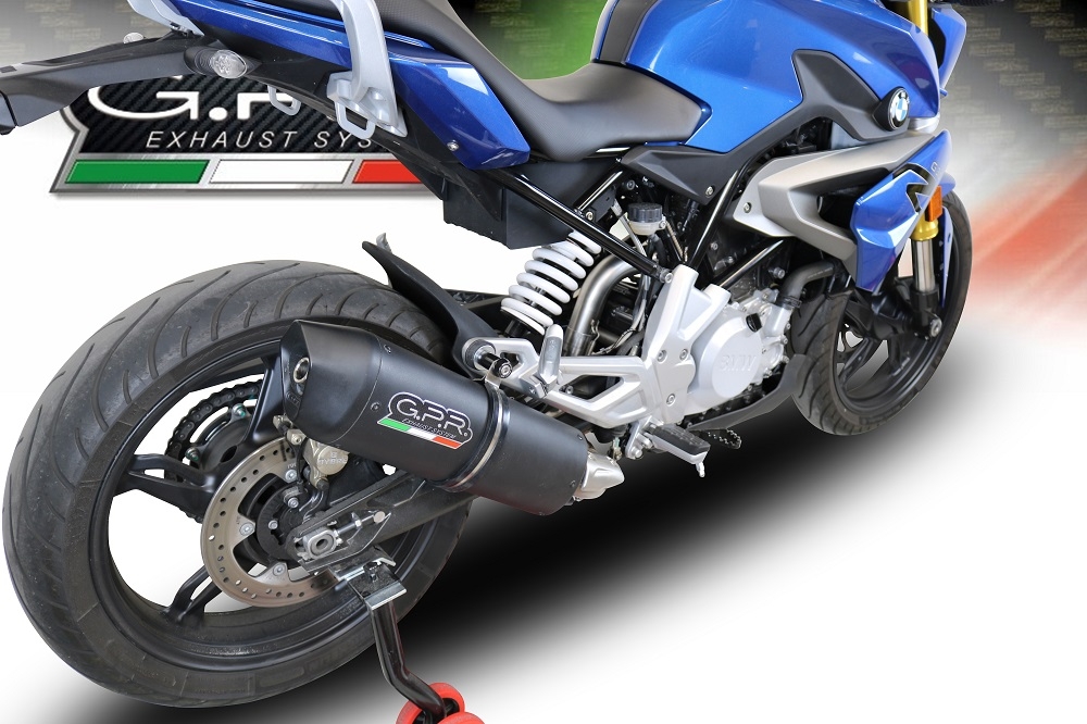 Scarico GPR compatibile con  Bmw G 310 R 2022-2024, Furore Evo4 Nero, Scarico completo omologato,fornito con db killer estraibile,catalizzatore e collettore