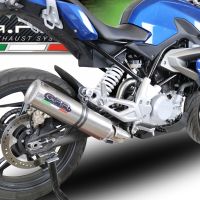 Scarico GPR compatibile con  Bmw G 310 R 2022-2024, M3 Titanium Natural, Scarico completo omologato,fornito con db killer estraibile,catalizzatore e collettore