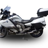 GPR exhaust compatible with  Bmw K 1600 Gt 2022-2024, Furore Evo4 Nero, Dual Homologated legal slip-on exhaust including removable db killers and link pipes 