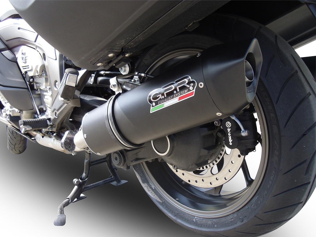 GPR exhaust compatible with  Bmw K 1600 Gt 2022-2024, Furore Evo4 Nero, Dual Homologated legal slip-on exhaust including removable db killers and link pipes 