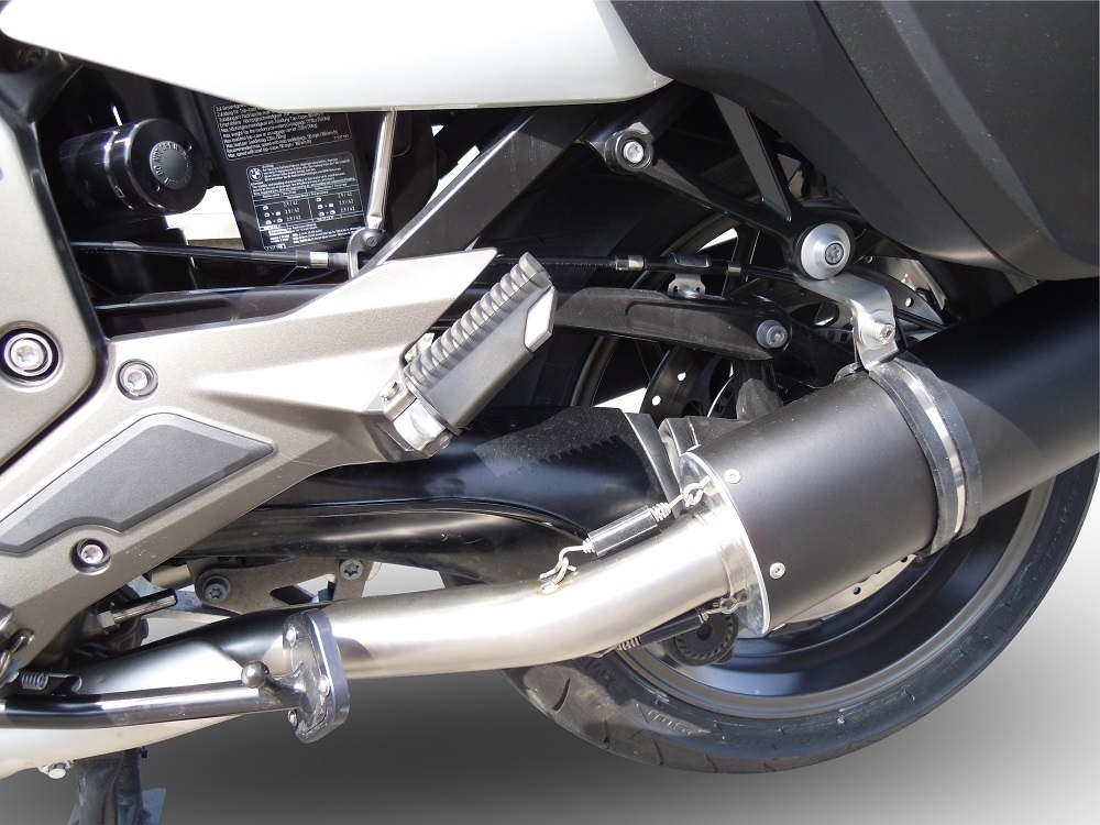 GPR exhaust compatible with  Bmw K 1600 Gt 2010-2016, Furore Nero, Dual Homologated legal slip-on exhaust including removable db killers and link pipes 