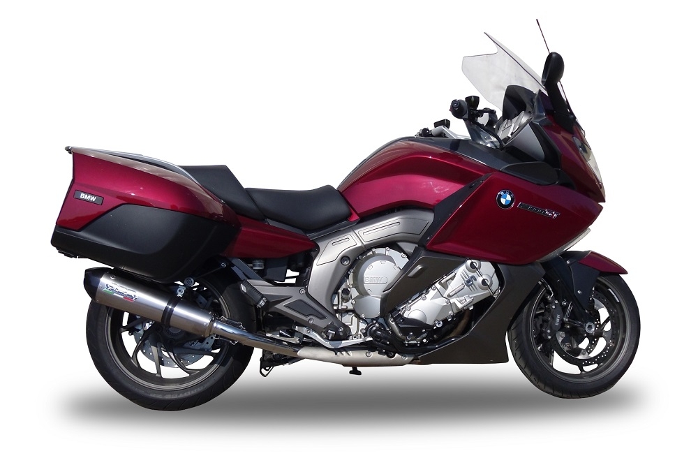 GPR escape compatible con  Bmw K 1600 Gt 2022-2025, New Grand Prix Evo Titanium, Par de terminales de escape homologados, con db killer extraíbles y tubos de conexión específicos 
