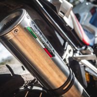 GPR exhaust compatible with  Bmw R 1250 Gs -Adventure 2021-2024, M3 Titanium Natural, Homologated legal slip-on exhaust including removable db killer and link pipe 