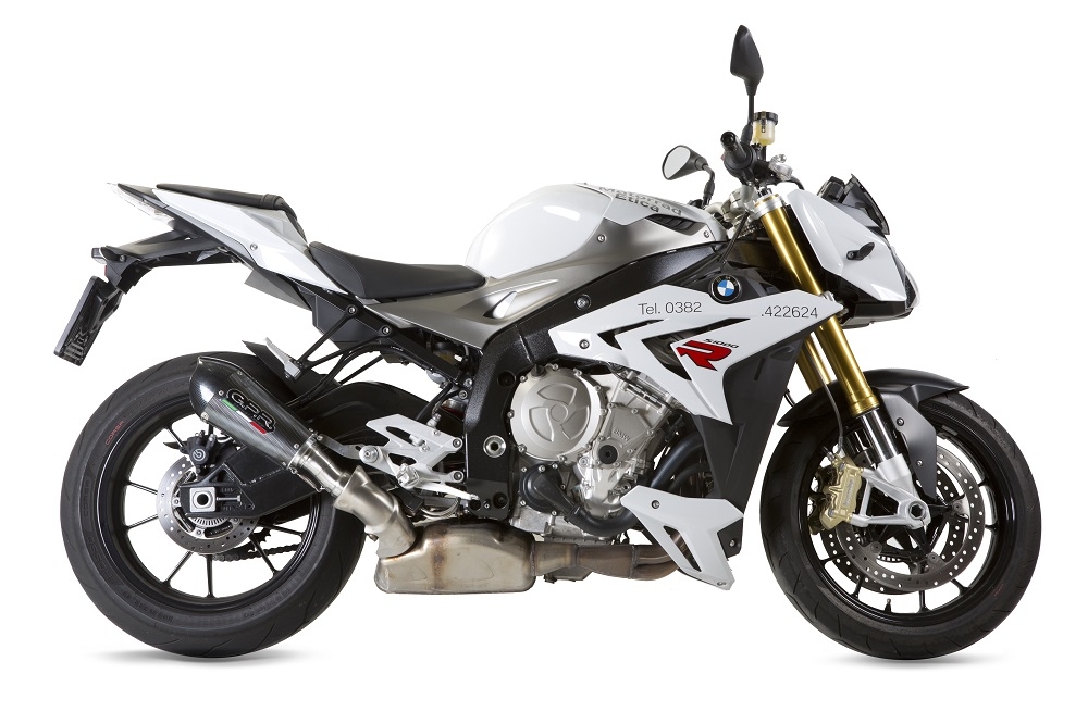 GPR pot echappement compatible avec  Bmw S 1000 R -M 2014-2016, New Grand Prix Evo Poppy, Échappement légal, homologué,silencieux avec db killer amovible et tuyau de liaison spécifique 