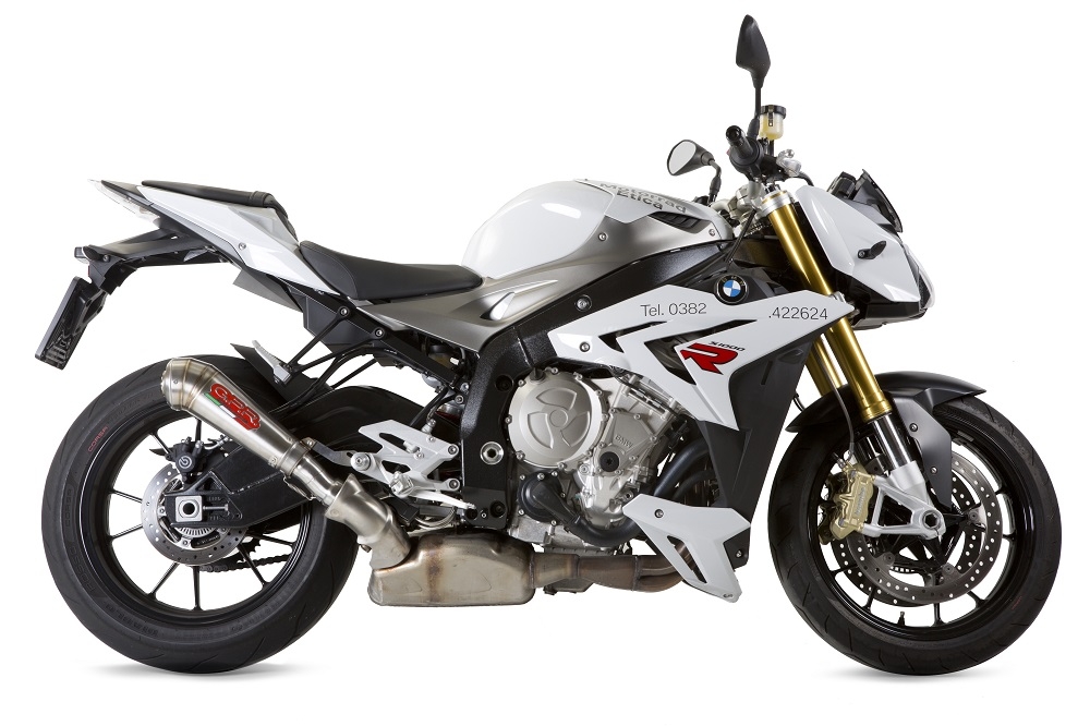 GPR exhaust compatible with  Bmw S 1000 R -M 2014-2016, Powercone Evo, Homologated legal slip-on exhaust including removable db killer and link pipe 